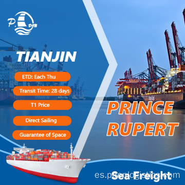 Tasa de contenedores de Tianjin a Prince Rupert